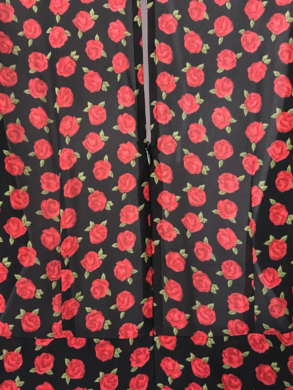 Dress Reformation Anthro Red Roses Ruffles Romantic - Picture 10 of 13